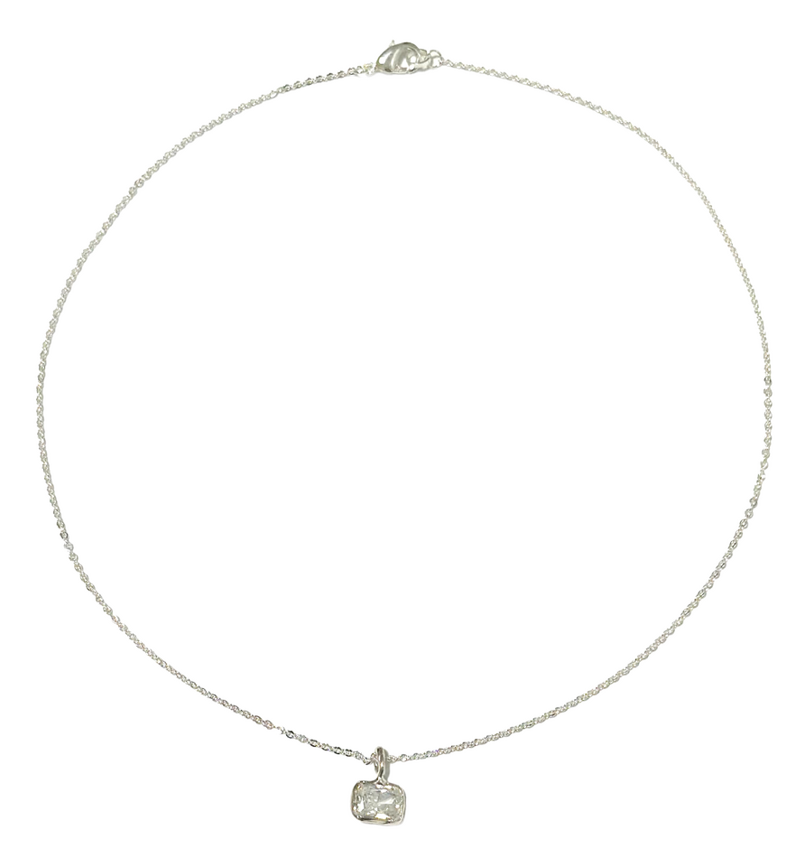 new! classic gem necklace: (Silver) $45