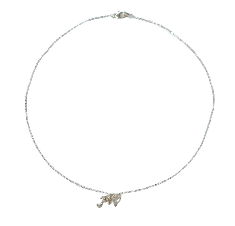 Initial love necklace (silver) $80